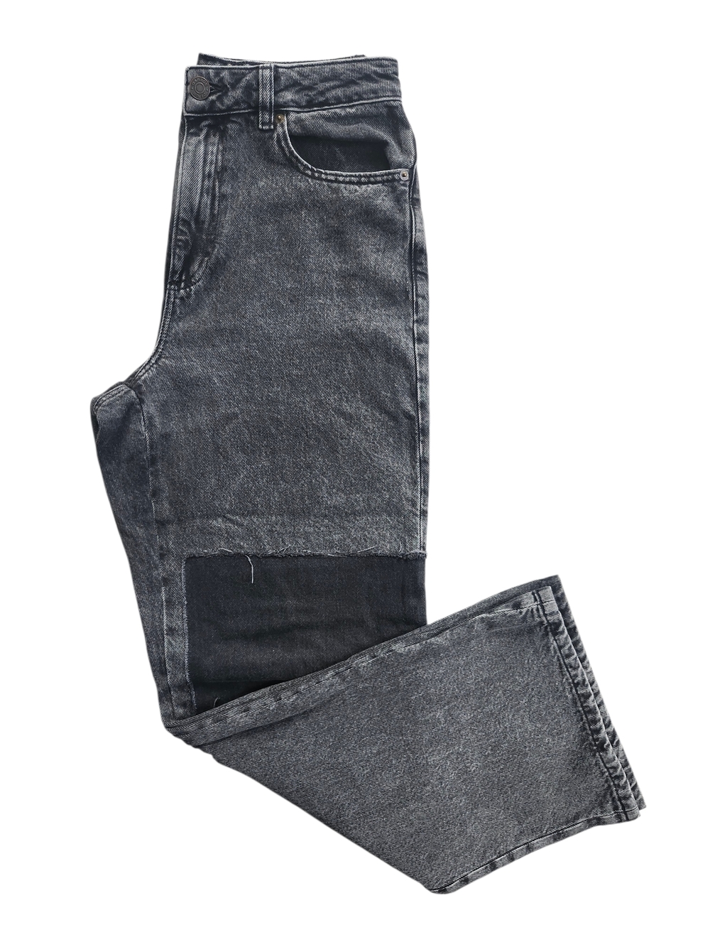 Garage Street Wide Leg Patchwork Jeans Y2K Grunge - Size 7/29 - Picture 2 of 10
